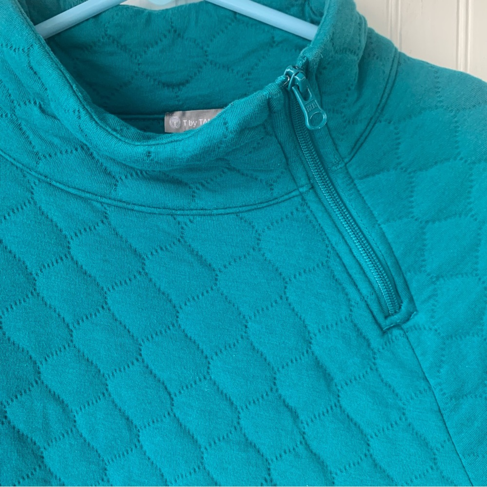 Talbots Turquoise Quilted Top (Large Petite) - Picture 4 of 9